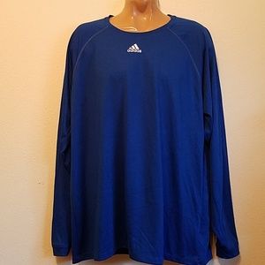 Adidas Climalite XL Long Sleeves Shirts Blue